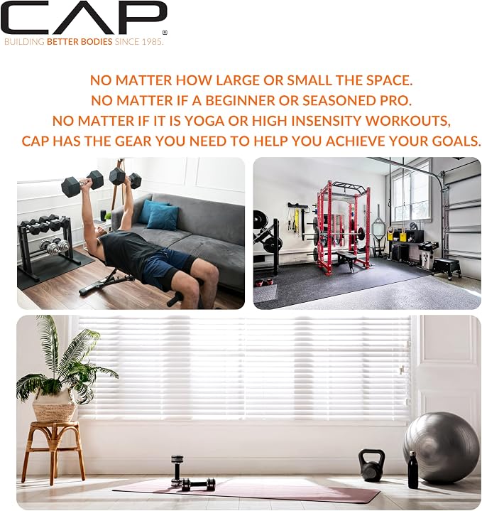CAP Puzzle Exercise Mats | 1” Thick EVA Interlocking Foam Tiles for Home Gym Flooring | Multiple Options