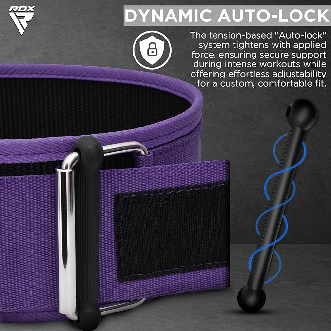 RDX Women Weight Lifting Belt 4” Adjustable Back Lumbar Support Bodybuilding, Powerlifting Strength Training Core Exercise Fitness Workout Squats Deadlifts,Ladies Home Gym Equipment