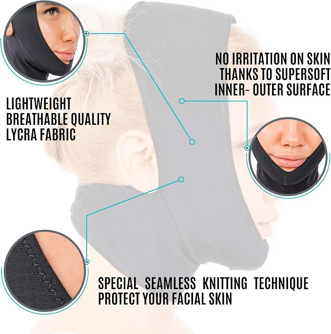 invera Chin Compression Garment After Liposuction Surgery, Neck Cover Strap Bandage