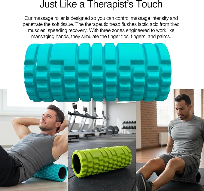 321 STRONG 5-in-1 Massage Set, Complete Mobility Kit for Workout Recovery | Deep Tissue Roller for Legs, Spikey Foot Ball, Hamstring Stretch Strap, Quad Roller Stick, Carry Bag