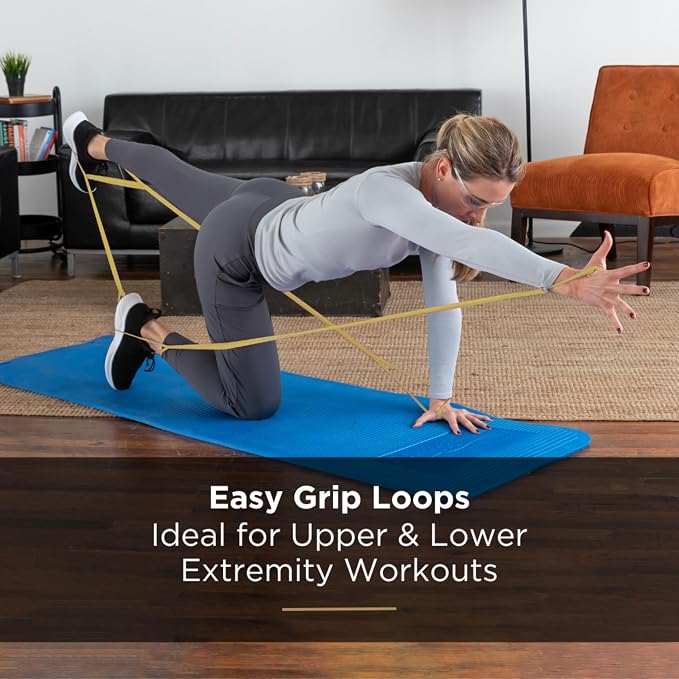 THERABAND CLX Resistance Band with Loops, 5-Foot Band