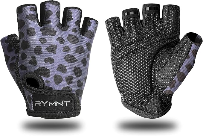 Workout Gloves for Women Men, Weight Lifting Gloves Padded, Full Palm Grip | Gym Grip Gloves for Weightlifting, Rowing, Exercise, Cycling, Dumbbells, Kettlebells, Home Work Out Equipment, Half-finger