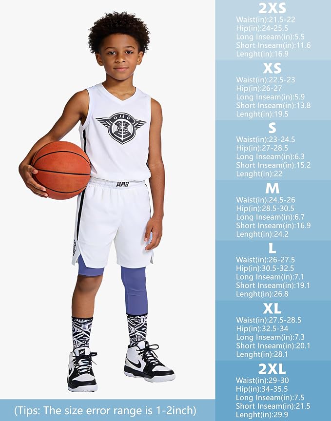 MIVEI One Leg Compression Tights Youth Boys Basketball Leg Sleeve | Kids Compression Pants Girls' Single Leg Tights 3/4 Leggings for Baseball Softball Soccer Running Football, Sports Base Layer