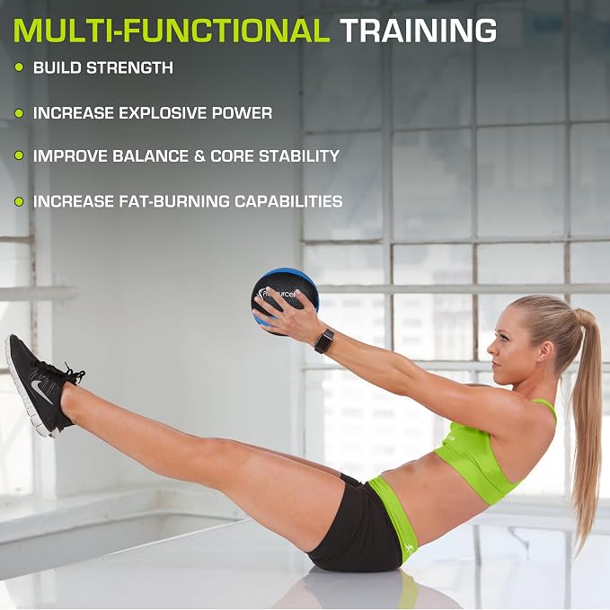 ProsourceFit Weighted Medicine Ball for Full Body Workouts