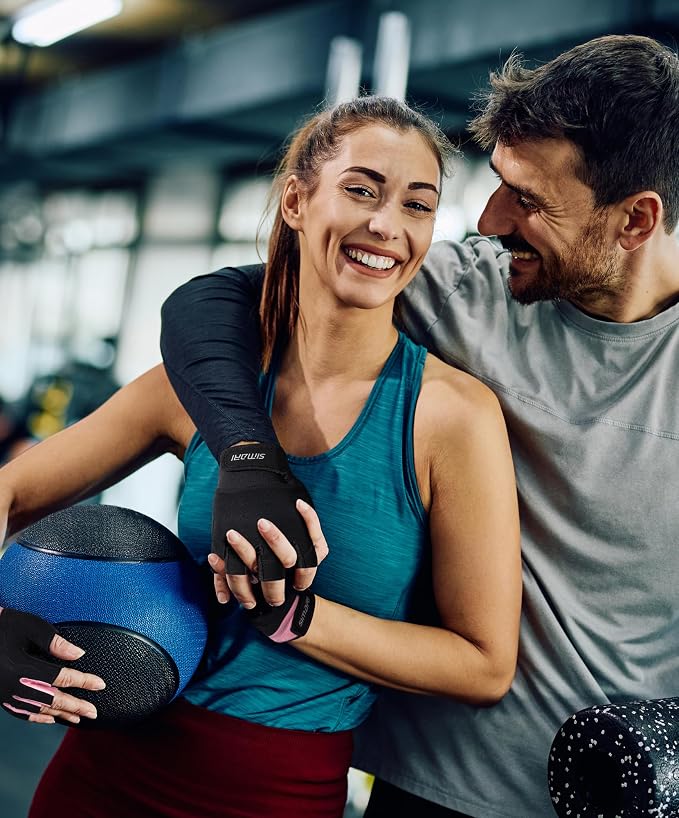 SIMARI Breathable Workout Gloves with Cushion Pad/Grip/Reduce Calluses, Weight Lifting Gloves for Gym Exercise, Cycling, Weightlifting Training, Fitness, Pilates, Kayaking, Gift for Men & Women