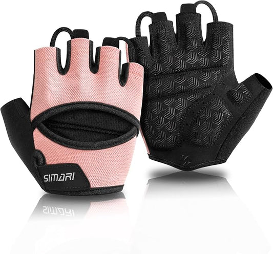 SIMARI Workout Gym Gloves for Men Women, Weight Lifting Gloves with Wrist Wrap Support, SBR Pad Grip for Full Palm Protection, for Exercise, Fitness, Dumbbells, Barbell, Climbing, Fingerless
