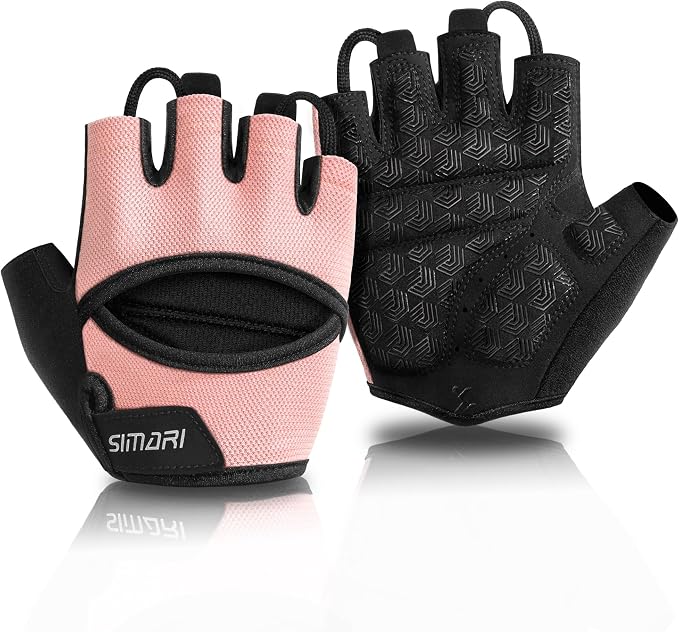 SIMARI Workout Gym Gloves for Men Women, Weight Lifting Gloves with Wrist Wrap Support, SBR Pad Grip for Full Palm Protection, for Exercise, Fitness, Dumbbells, Barbell, Climbing, Fingerless
