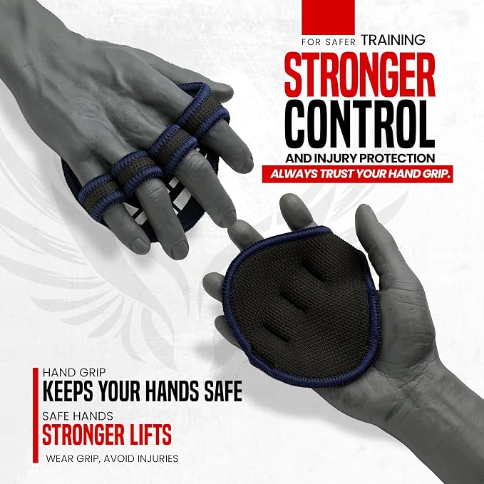 QTF Gym Grips Pads - Neoprene Gloves Gym Palm Protector Weight Lifting Grips Replacement of Workout Gloves Men and Women - Lifting Grip Pads for Weightlifting, Calisthenics.