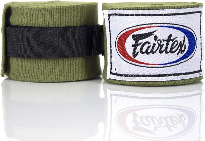 Fairtex HW2 Elastic Cotton Handwraps, 120' and 180" Full Length Hand Wraps-Many Colors