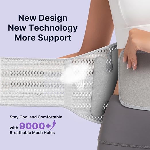 Fit Geno Back Brace for Women Lower Back Pain Relief: Adjustable Support with Ergonomic Lumbar Pad for Herniated Disc Sciatica and Lumbar Strain - Breathable Design (2XL/3XL/4XL)