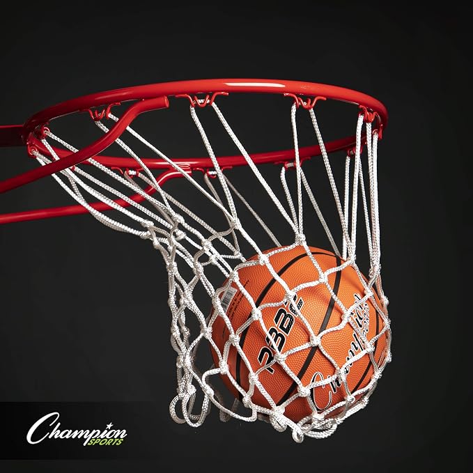 Champion Sports Rubber Basketballs – Durable Indoor & Outdoor Training & Recreational Game Balls, Multiple Sizes & Colors