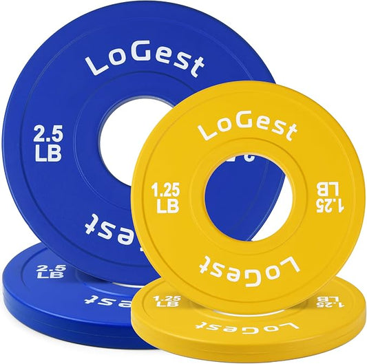 Logest Change Weight Plates 0.50LB 1.25LB 2.5LB 5LB Set Weight Plates for Olympic Bars Perfect for Strength Training Weight Plates Exercise Balance Increase Fractional Plate Olympic Bumper Plates