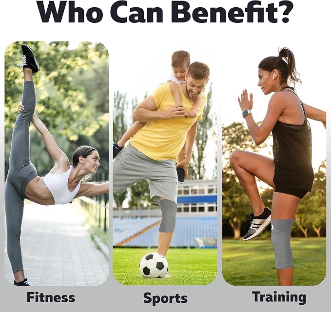 Knee Brace for Women & Men (Pair) – Knee Sleeves for Running, Workout, Weightlifting & Sports – Compression Knee Support for Knee Pain Relief, Meniscus Tear & Arthritis