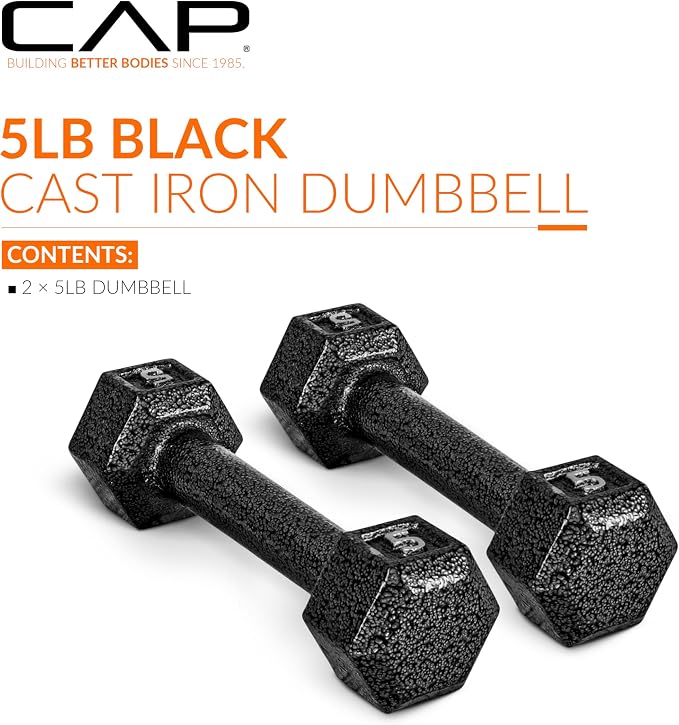 CAP Barbell Cast Iron Hex Dumbbell | Multiple Options