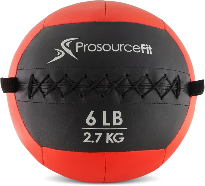 ProSource Soft Medicine Balls for CrossFit Wall Ball and Full Body Dynamic Exercises, Color-Coded Weights: 6, 8, 10, 14, 20, 25 lb.