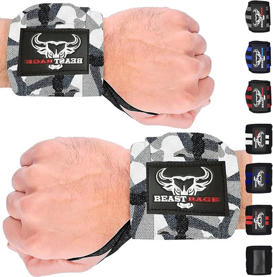 Wrist Wraps for Weightlifting - Adjustable Lifting Straps With Thumb Loop for Enhanced Gym Support, Powerlifting, Bodybuilding and Workout