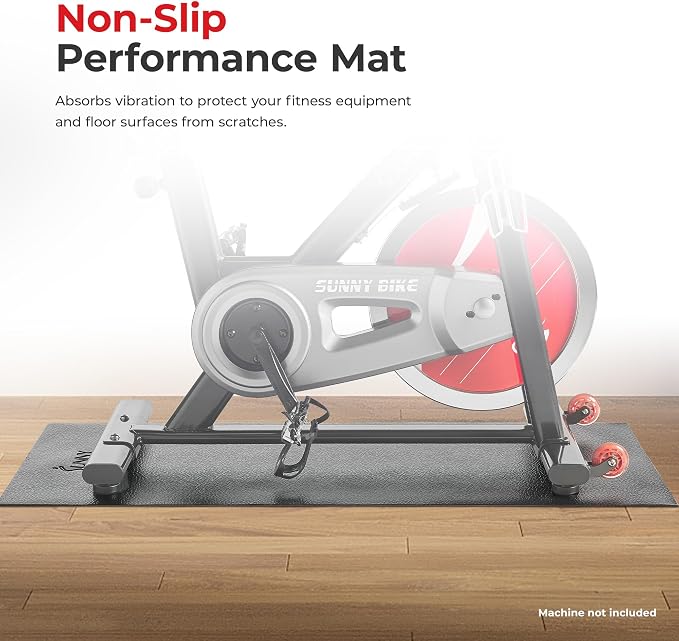 Sunny Health & Fitness Equipment Mats, Home Gym Floor Protection, 4 Sizes