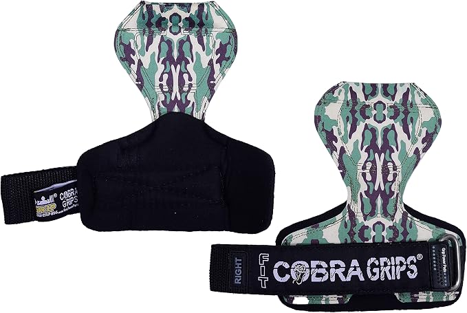 Cobra Grips Weight Lifting Gloves with Adjustable Neoprene Padded Wrist Wraps - Heavy Duty Alternative to Power Lifting Hooks for Deadlifts