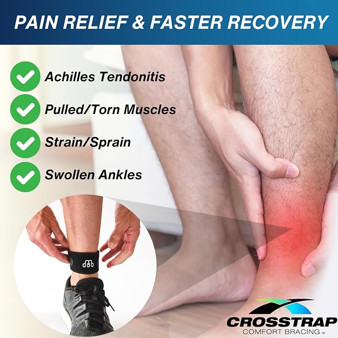 Ankle Brace for Women & Men, Achilles Tendonitis Brace, Ankle Tendonitis Relief, Ankle Support (Small)