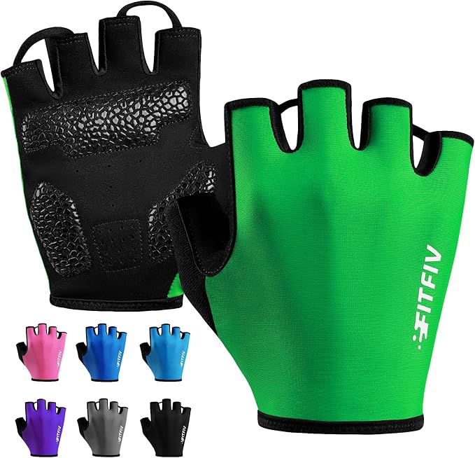 Cycling Gloves for Men Women, Half-Finger for Bike, Gym, Weight Lifting, Workout, Riding, Outdoor Sports