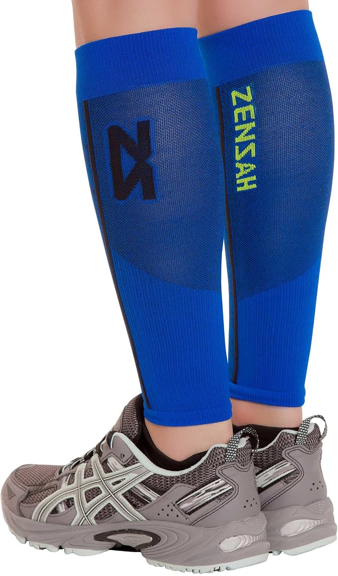 Zensah Featherweight Compression Leg Sleeves - Relieve Shin Splints, Calf Strains