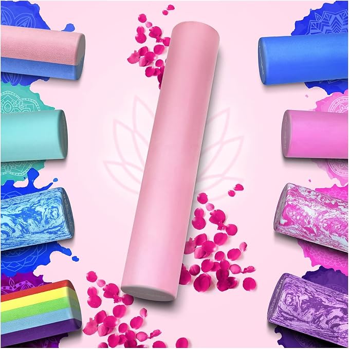 Yes4All EVA Firm Foam Roller for Back - Round Back Roller for Exercise, Yoga & Pilates 12/18/24/36 inch