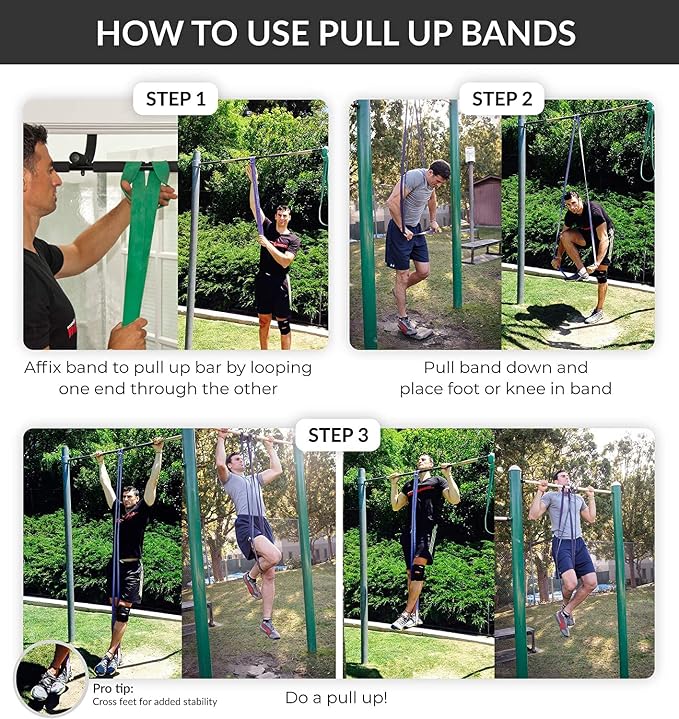 Functional Fitness Pull Up Bands Resistance Bands | Exercise Bands for Working Out | Long Stretch Bands for Exercise, Training Bands, Resistance Bands for Stretching