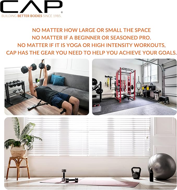 CAP Olympic Barbell - 5FT, 6FT, & 7FT Strength Training Weight Bars, Multiple Options