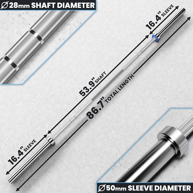 Synergee Regional Barbells – 20 kg and 15 kg Chrome and Phosphate