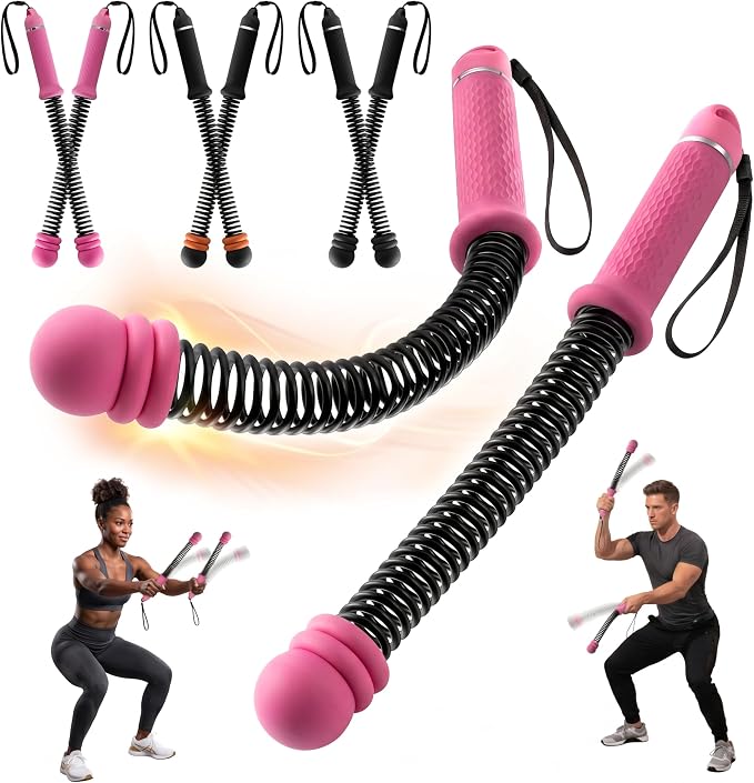 Chillchard Battle Ropes for Home Gym, Weighted Ropeless Battle Ropes | Cordless Battle Ropes with Adjustable Resistance Springs, Portable Home Workout Equipment for HIIT Cardio & Strength Training