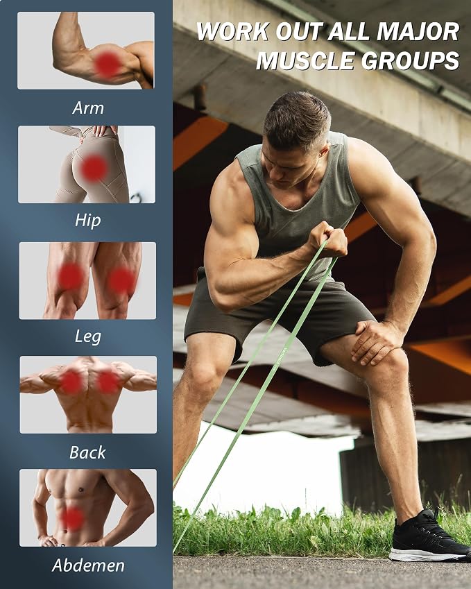 Resistance Bands for Working Out,5-Level Elastic Pull Up Assistance Bands Set for Men & Women,Exercise Bands for Home Workouts,Fitness,Training & Physical Therapy