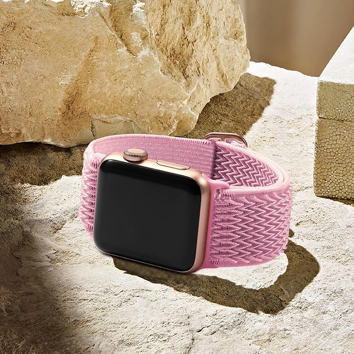 Lerobo Stretchy Nylon Solo Loop Band, Compatible with Apple Watch Series 11 10 9 8 7 6 5 4 3 SE3/2/1 Ultra3/2/1, Adjustable Strap for iwatch Band 44mm 45mm 46mm 49mm 42mm 40mm 41mm 38mm for Women Men