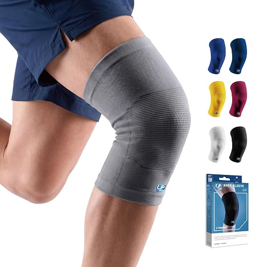 LP 647 Knee Brace For Arthritis Pain, Knee Pain Relief, Injury Recovery - Knee Sleeve For Weightlifting, Basketball, Hiking, Biking, Running, For Men Women (Gray, M, 1pcs)