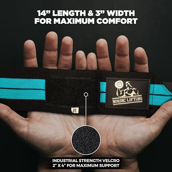 Wrist Wraps + Lifting Straps Bundle (2 Pairs) for Weightlifting, Cross Training, Workout, Gym, Powerlifting, Bodybuilding - Support for Men/Women, Avoid Injury During Weight Lifting
