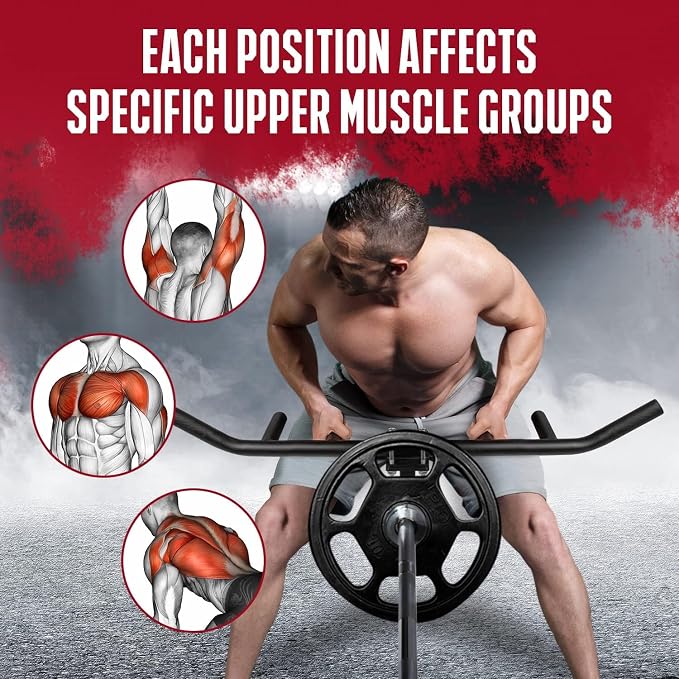 Yes4All Exercise Machine Adjustable T Bar Row Attachment, D Row Handle/Landmine Handle Attachment with Textured Rubber Handles