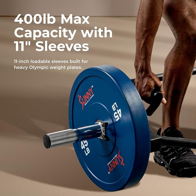 Sunny Health & Fitness Olympic Hex Trap Bar for Deadlifts, Home Gym Barbell | Fits 2" Olympic Plates, Diamond Knurled Grips, Deadlift Squat Shrug Farm Walk, Targets Legs Glutes Back Core & Grip