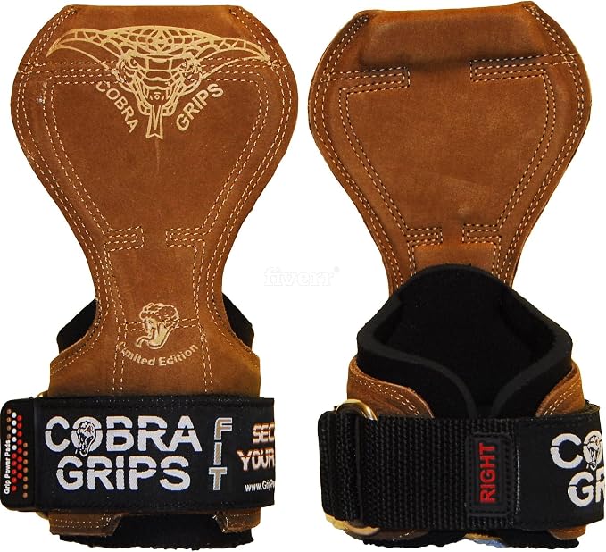 Cobra Grips Weight Lifting Gloves with Adjustable Neoprene Padded Wrist Wraps - Heavy Duty Alternative to Power Lifting Hooks for Deadlifts