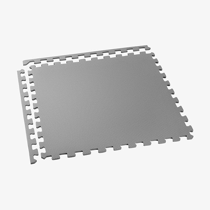 We Sell Mats 1/2 Inch Thickness Multipurpose EVA Foam Floor Tiles, Interlocking Floor Mat for Indoor Gym and Home Use, 24 in x 24 in, Light Gray