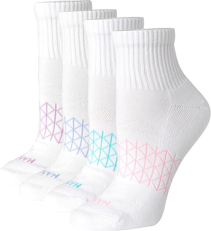 Hanes Women's Socks, 4-pack, Absolute Active Cushioned Moisture-wicking Best Women's Socks, Crew, Ankle and No Show