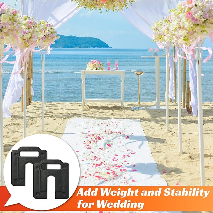 2 Pack Steel Base Weights for Backdrop Stand, 11Lbs | Heavy Duty Steel Base Weights Plate, Canopy Weight Plates for Pop Up Canopy Tents and Outdoor Wedding Decor Umbrella