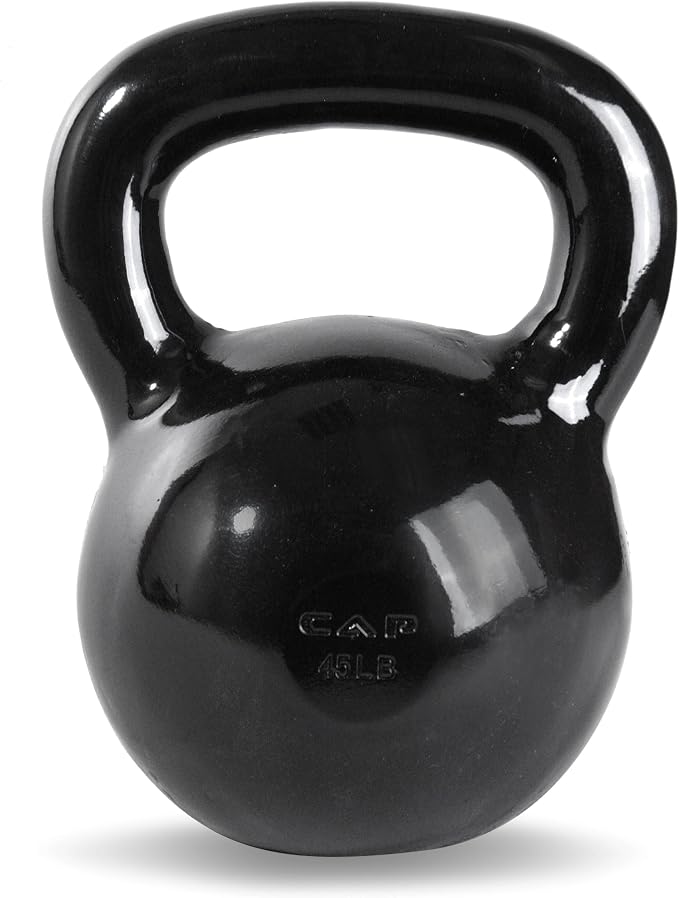 CAP Barbell Black Enamel Coated - Singles and Sets, Multiple Weight Choices
