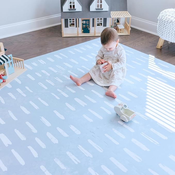 Little Landings Baby Play Mat for Floor - Shoreline (4x6ft) - Premium EVA Foam Play Mat for Babies & Toddlers (Ages 0-5+) Non-Toxic Playmat for Tummy Time, Crawling & Playroom - Stylish & Comfortable