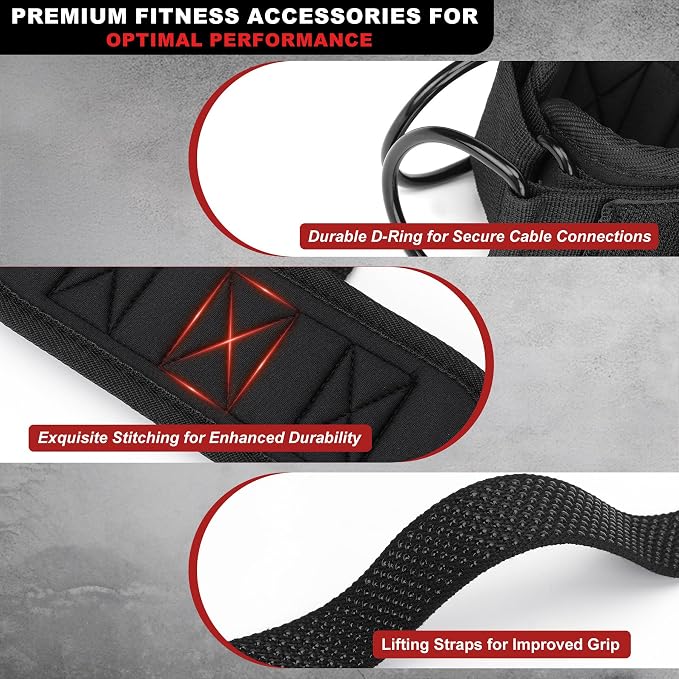 Lifting Straps With D Ring for Weightlifting, Cable Machine, Comfortable Wrist Brace Enhanced Grip for Gym Wrist Straps for Men Woman