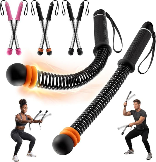 Chillchard Battle Ropes for Home Gym, Weighted Ropeless Battle Ropes | Cordless Battle Ropes with Adjustable Resistance Springs, Portable Home Workout Equipment for HIIT Cardio & Strength Training