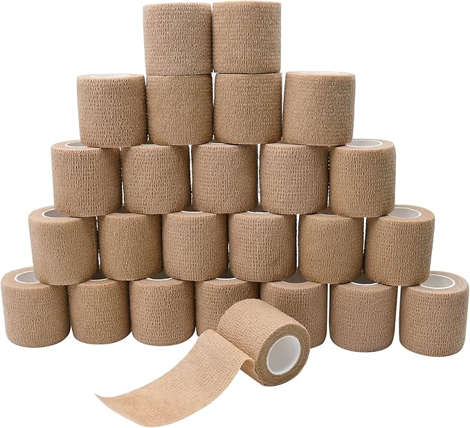 6pcs 2in Self Adhesive Bandage Wraps, 12 Colors, 5 Yard Wraps for Sports