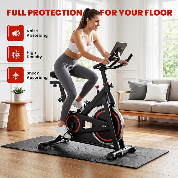 Walking Pad Mat for Carpet Floors, 55x24 Hardwood Floor Protection | Treadmill Mat for Hardwood Under Walking pad Treadmill Bike Exercise Equipment, Noise Shock Absorption, Stationary