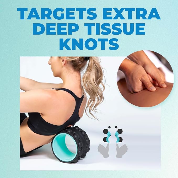 Chirp Wheel XR 6" Knot Kneader Back Roller for Deep Tissue Relief, Mint | Knot Kneader Back Roller, Shiatsu Foam Roller for Deep Muscle Knots, Trigger Point Back Massager, 6 Inch