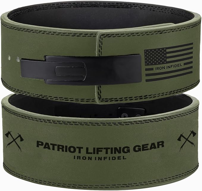 Weight Lifting Belt - Lever Gym Belt for Weightlifting, 10mm Leather Weight Belt for Men - 4 Inches Wide for Support & Stability for Workouts, Powerlifting, Bodybuilding, Fitness & Crossfit