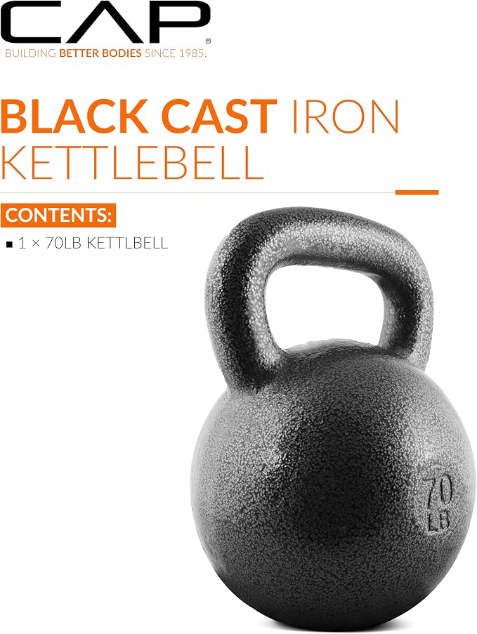 CAP Barbell Cast Iron Kettlebell - Singles and Sets, Multiple Weight Choices
