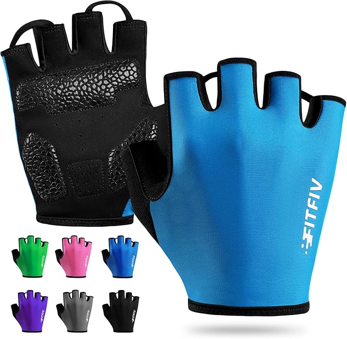 Cycling Gloves for Men Women, Half-Finger for Bike, Gym, Weight Lifting, Workout, Riding, Outdoor Sports